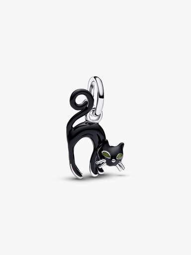 Charm Pendente de Gato Preto Brilha no Escuro