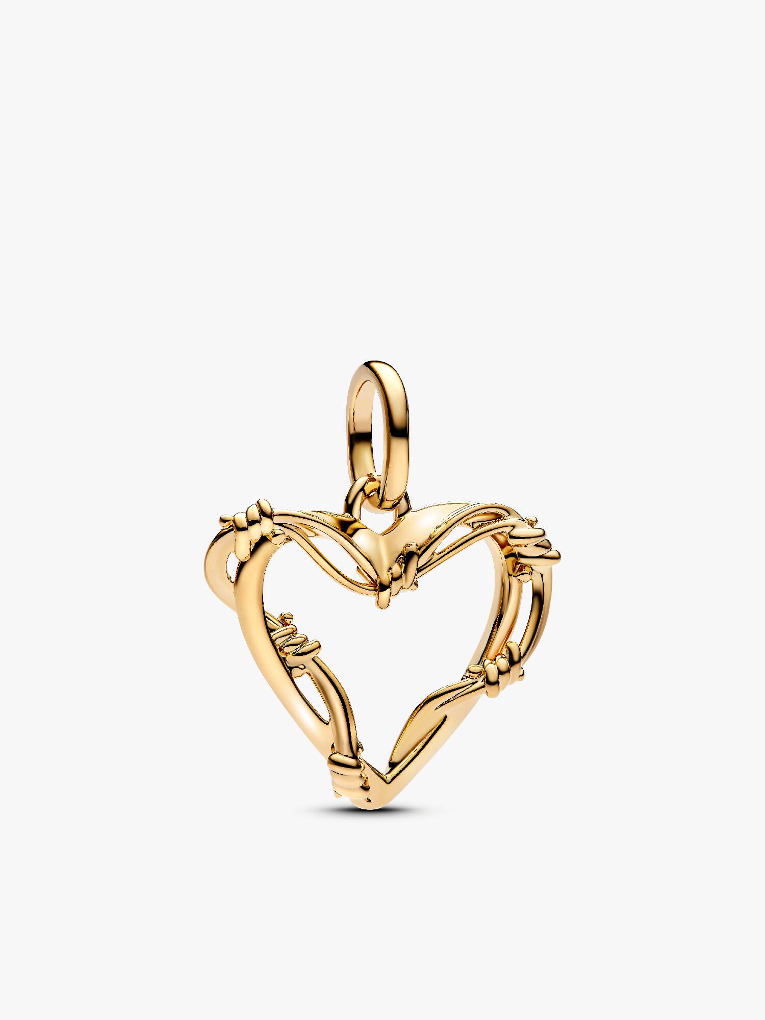 Charm Medalhão Coração de Arame