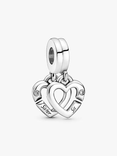Charm Pendente Linked Sister Hearts Split