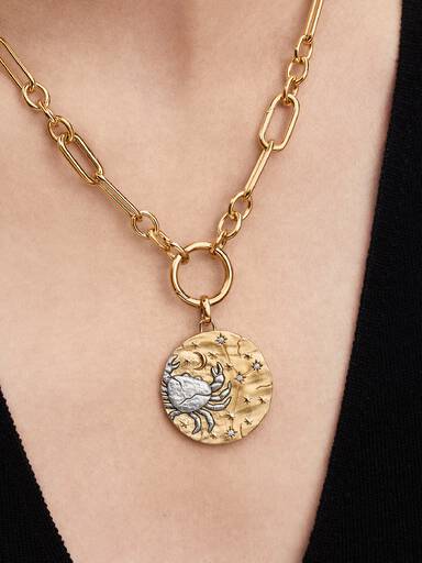 Charm Medalhão Maxi do Zodíaco do Signo de Câncer