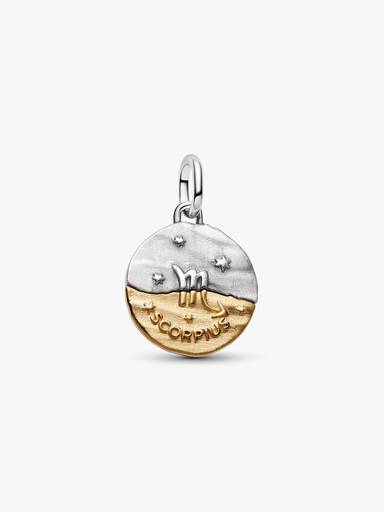 Charm Medalhão do Zodíaco do signo de Escorpião
