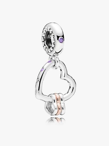 Charm Pendente Coração e Corações