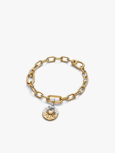 Conjunto de Charm Talismã e Pulseira de Câncer