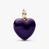 Charm Pendente de Coração Curvo Roxo Charm Pendente de Coração Curvo Roxo