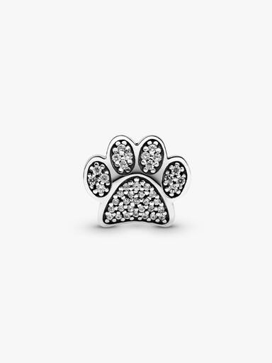 Charm com Estampa de Patinha Brilhante