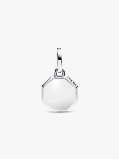 Mini Charm Medalhão Gravável Turquesa
