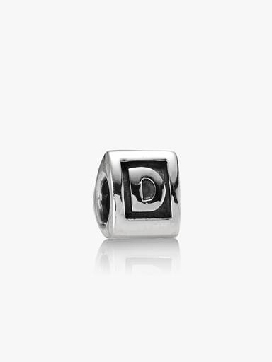 Capital D silver charm