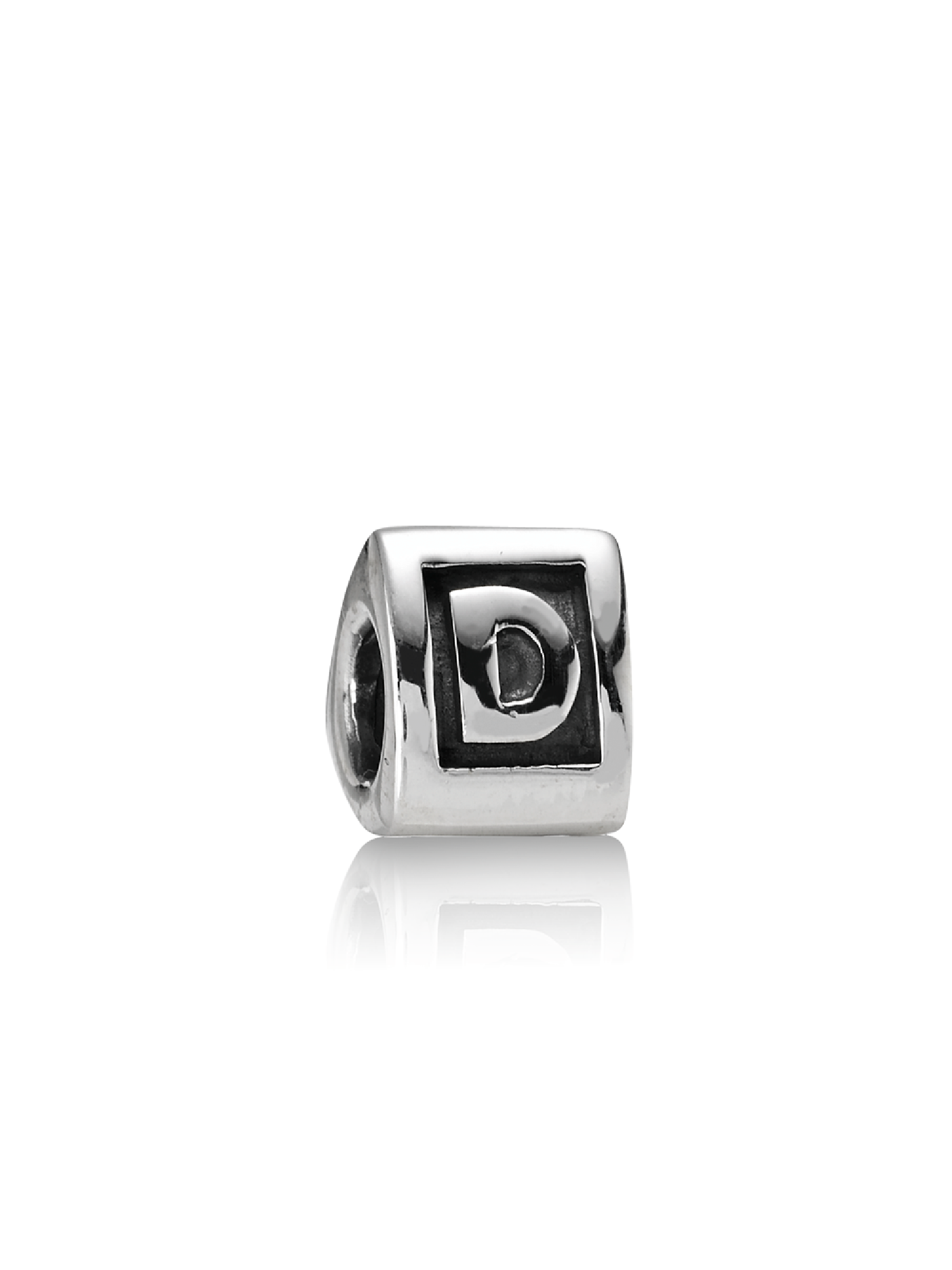 Capital D silver charm