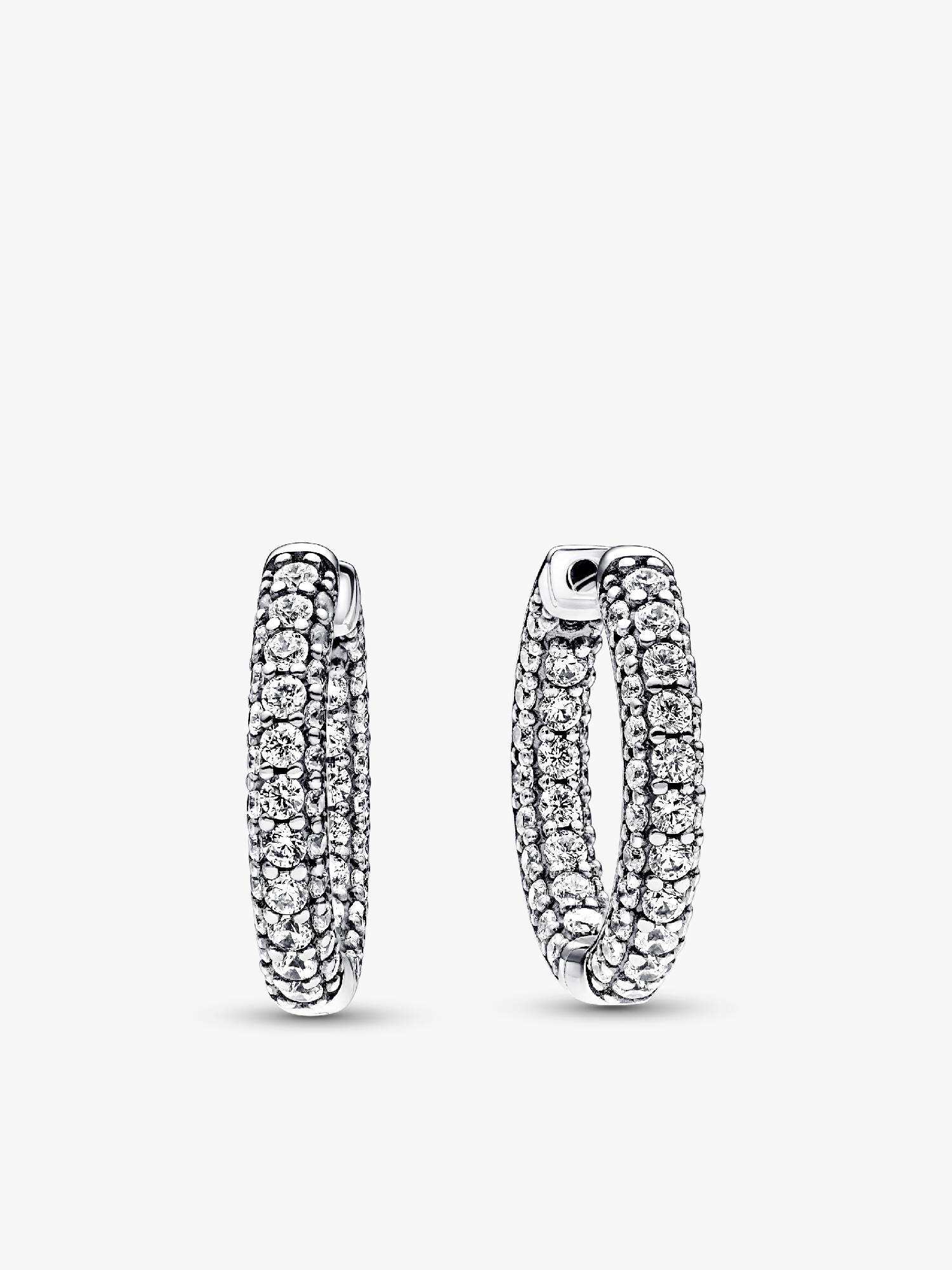 Brincos Argola em Pavé Pandora Timeless
