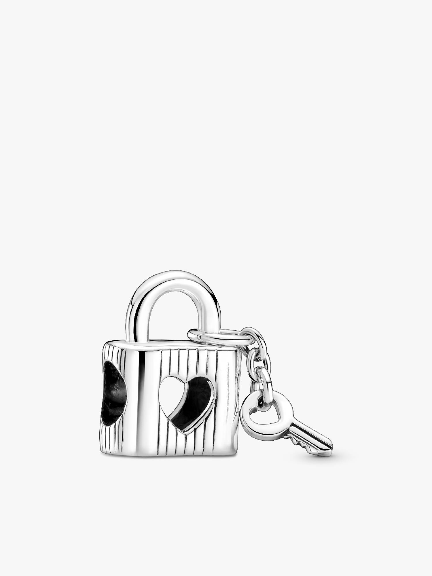 Charm Cadeado e Chave de Coração