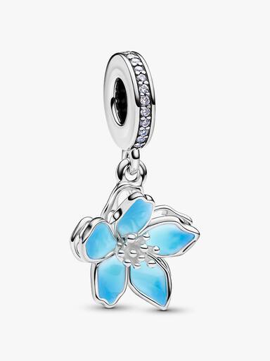 Charm Pendente Flor de Cerejeira Azul