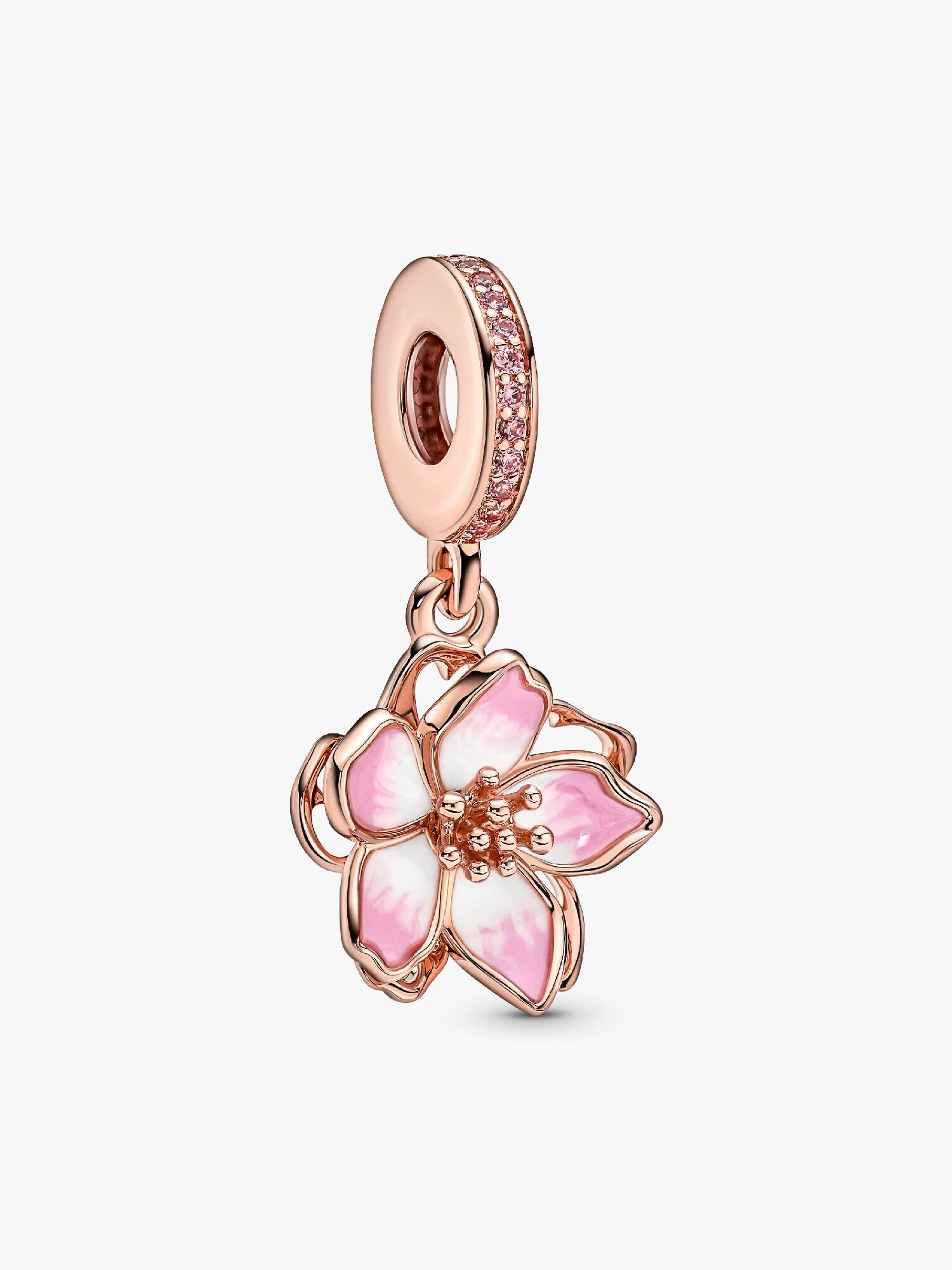 Charm pendente em flor de cerejeira