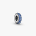 Abstract silver spacer with blue crystals Abstract silver spacer with blue crystals