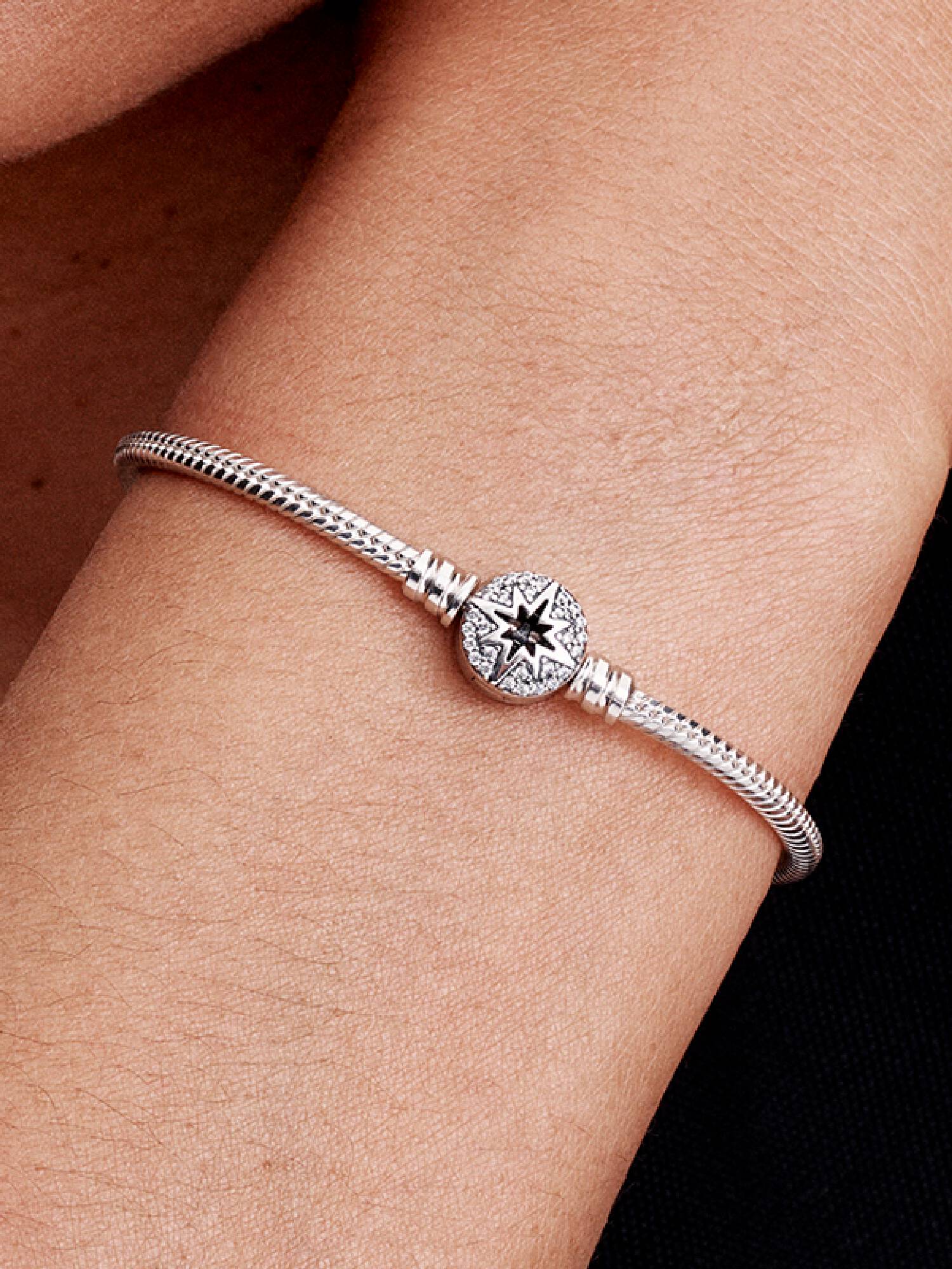 Pulseira Corrente Snake com Fecho Estrela do Norte