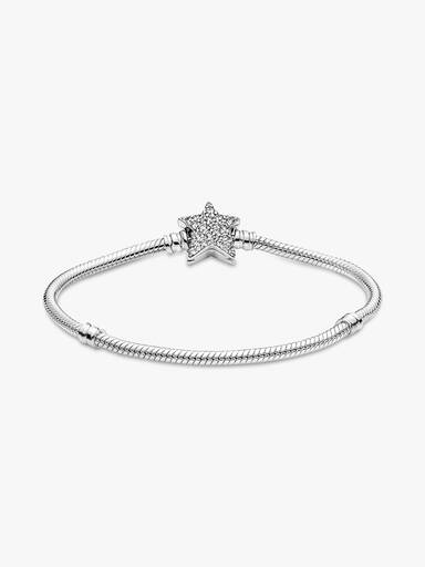 Pulseira Corrente Snake com Fecho de Estrela Brilhante