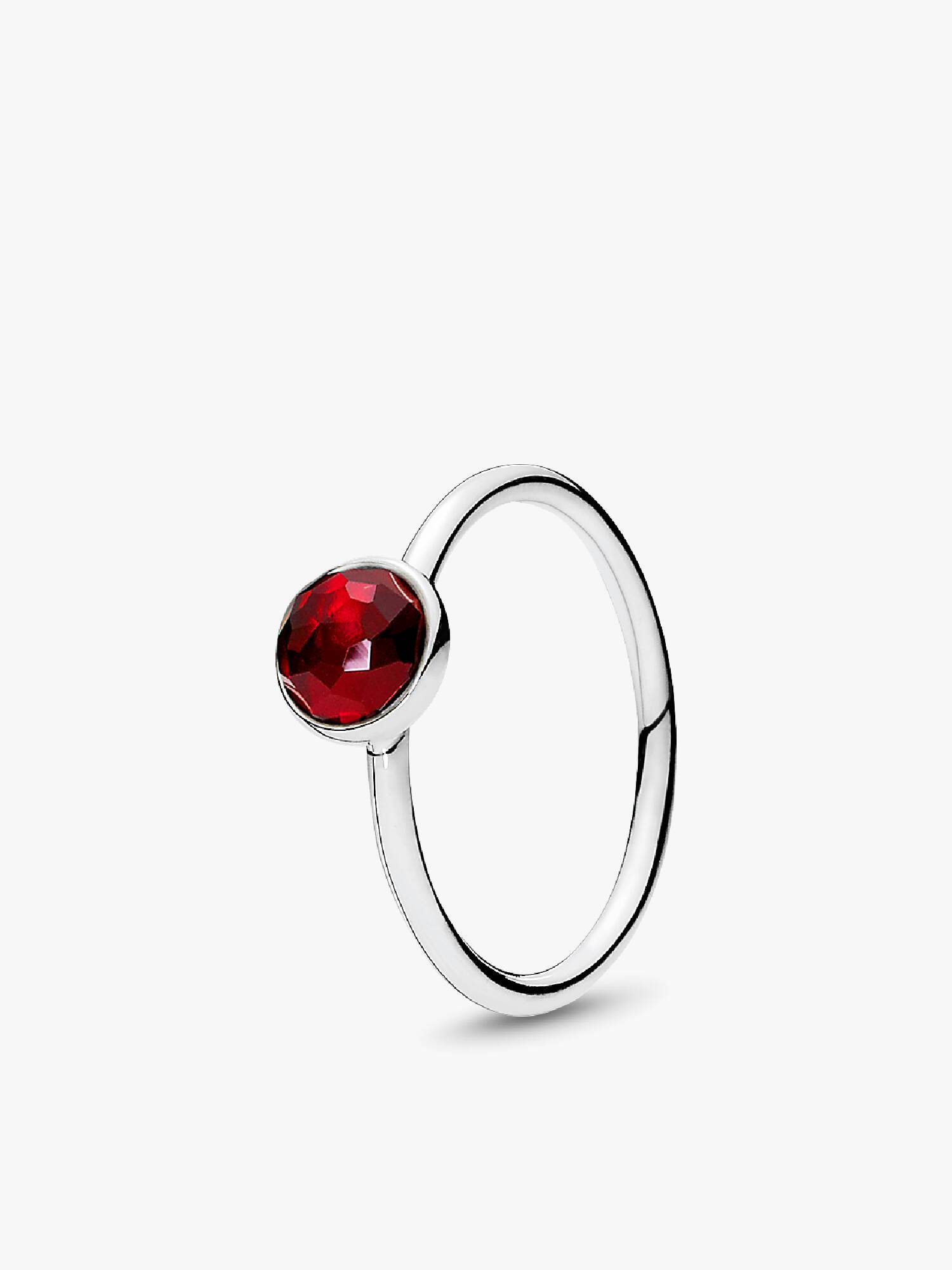 Anel July Droplet, Synthetic Ruby