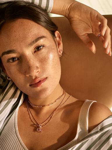 14k Rose gold-plated necklace