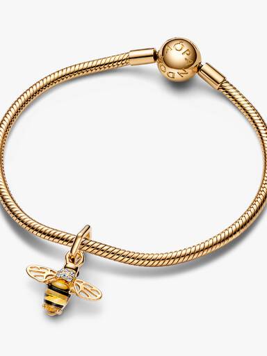 Charm pendente de abelha brilhante