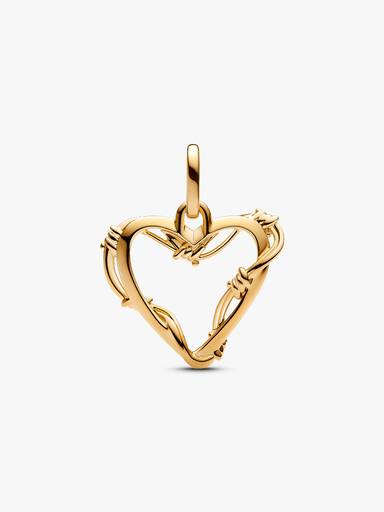 Charm Medalhão Coração de Arame