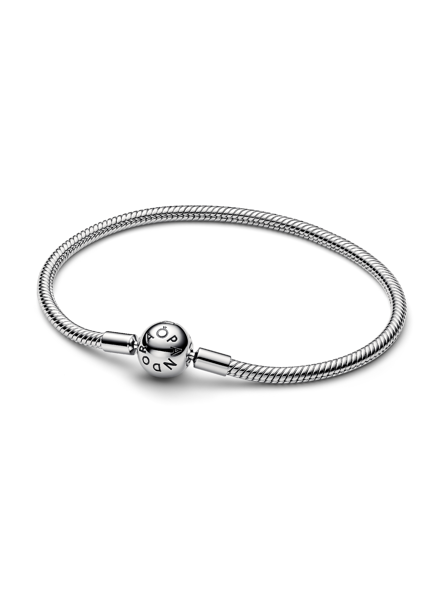 Bracelete Pandora Moments em corrente snake com fecho bola