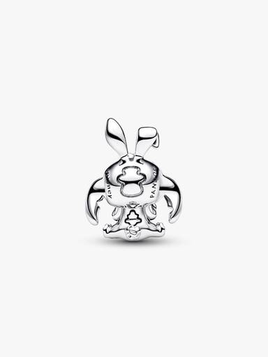 Charm do Stitch da Disney vestido como coelho da Páscoa.