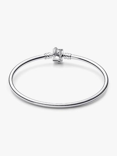 Braceletee Rígido de Edición Limitada com Broche de Brilhante Estrela Fugaz de Pandora Moments