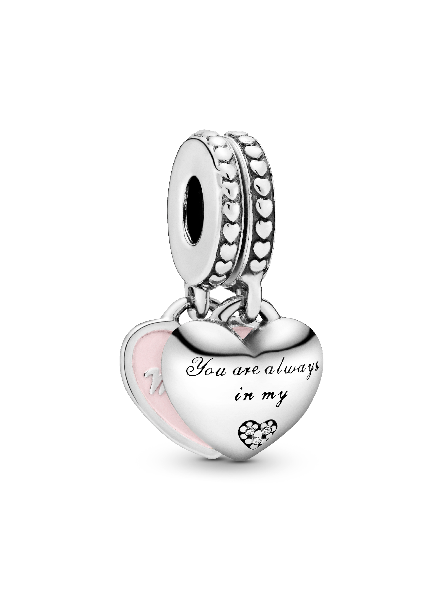 Charm Pendente de Corações de Mãe e Filha