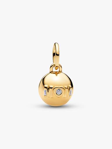 Charm “Mãe” com fecho esférico.