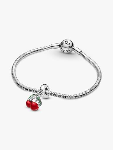 Charm pendente assimétrico de cereja