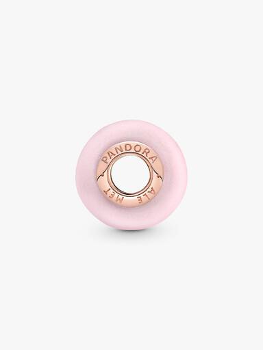 Charm de Vidro de Murano Rosa Fosco