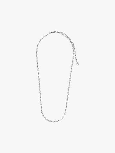 Joined hearts silver necklace