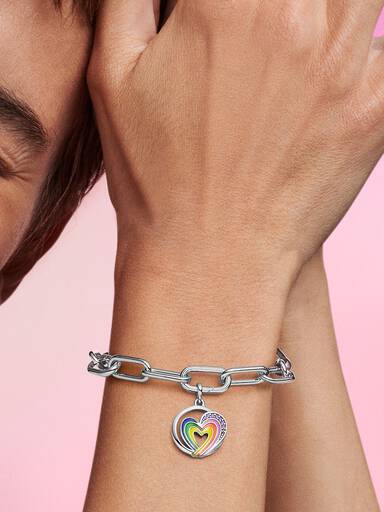 Charm Medalhão Coração Arcoíris de Libertad Pandora ME