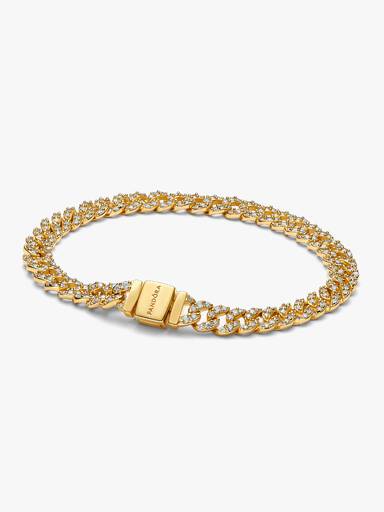 Pulseira Corrente Cubana em Pavé Pandora Timeless
