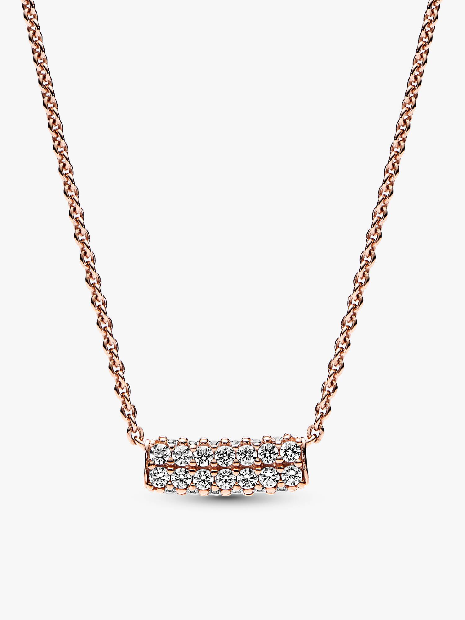 Colar Fileira Dupla em Pavé Pandora Timeless