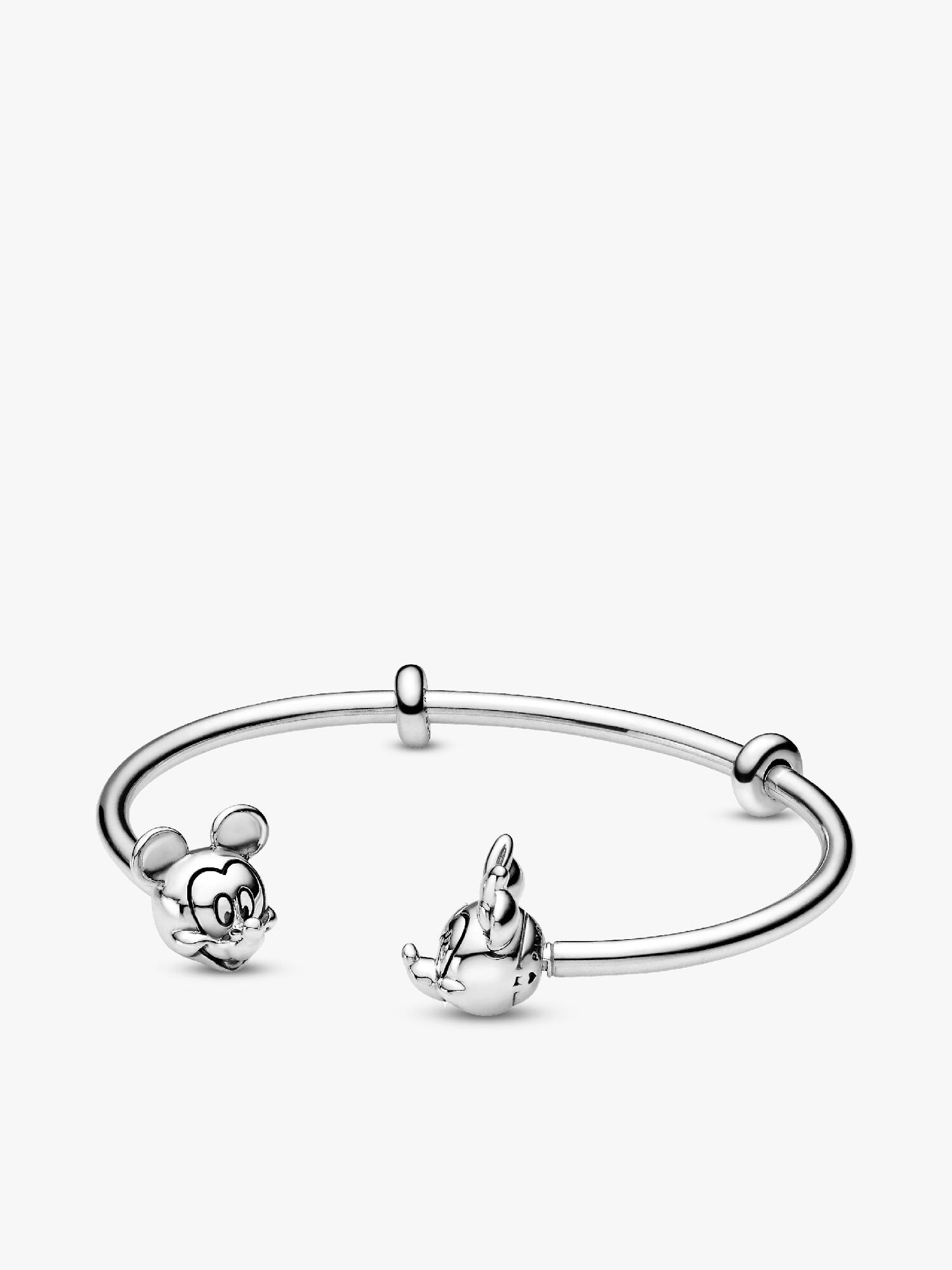 Disney Pandora Moments Mickey Mouse e Minnie Mouse Aberto Bracelete Rígido