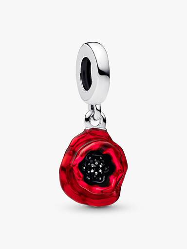 Charm Pendente Papoula Vermelha