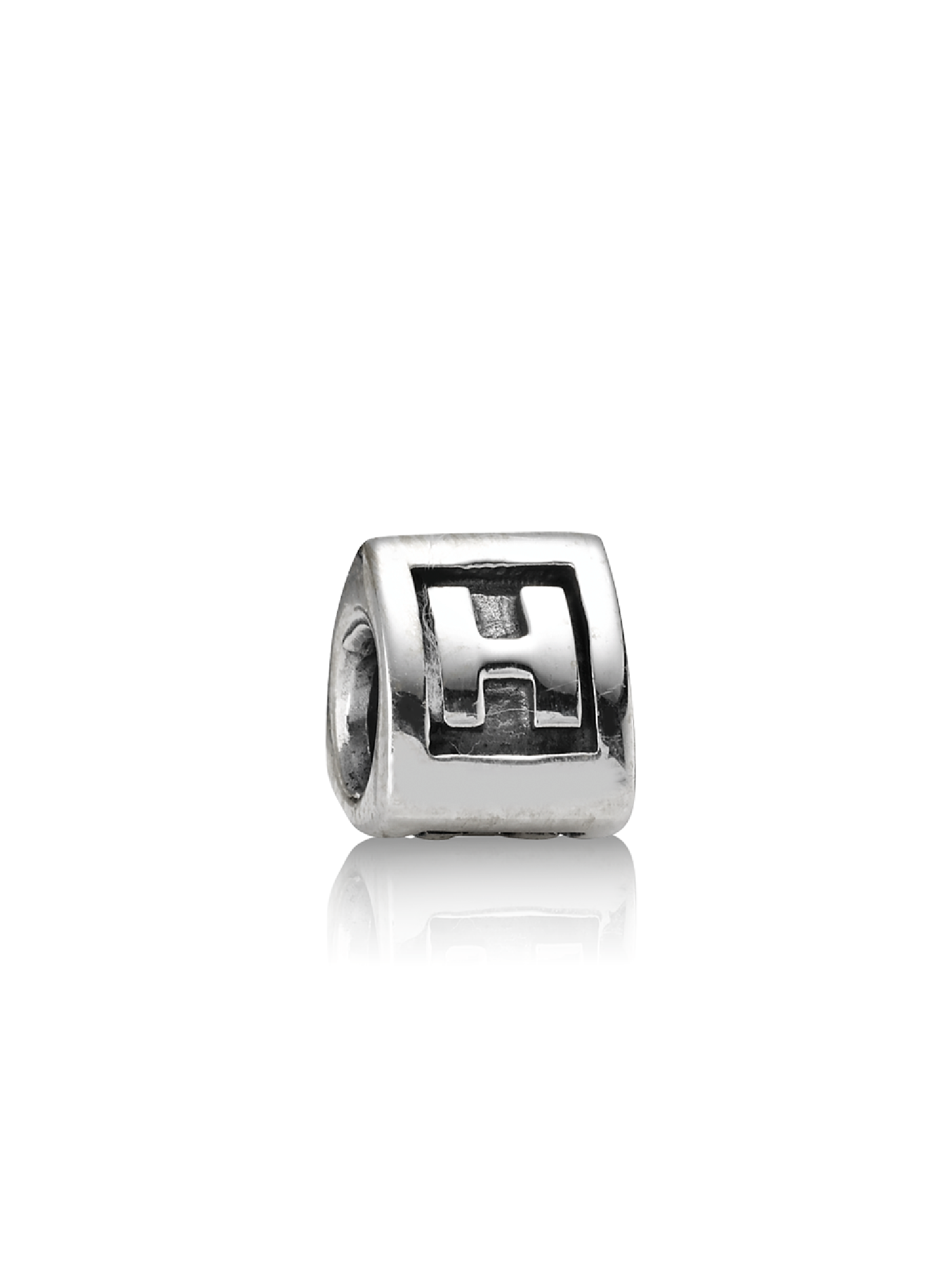 Capital H silver charm