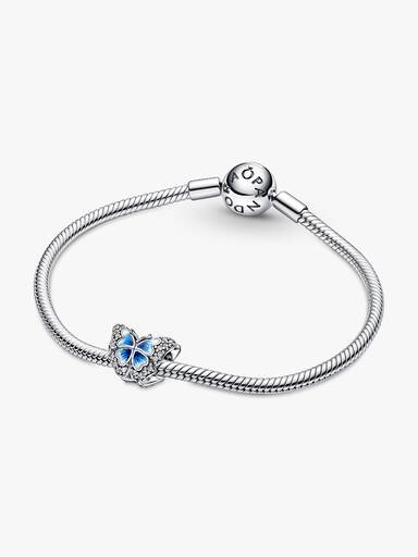 Charm Brilhante de Borboleta Azul
