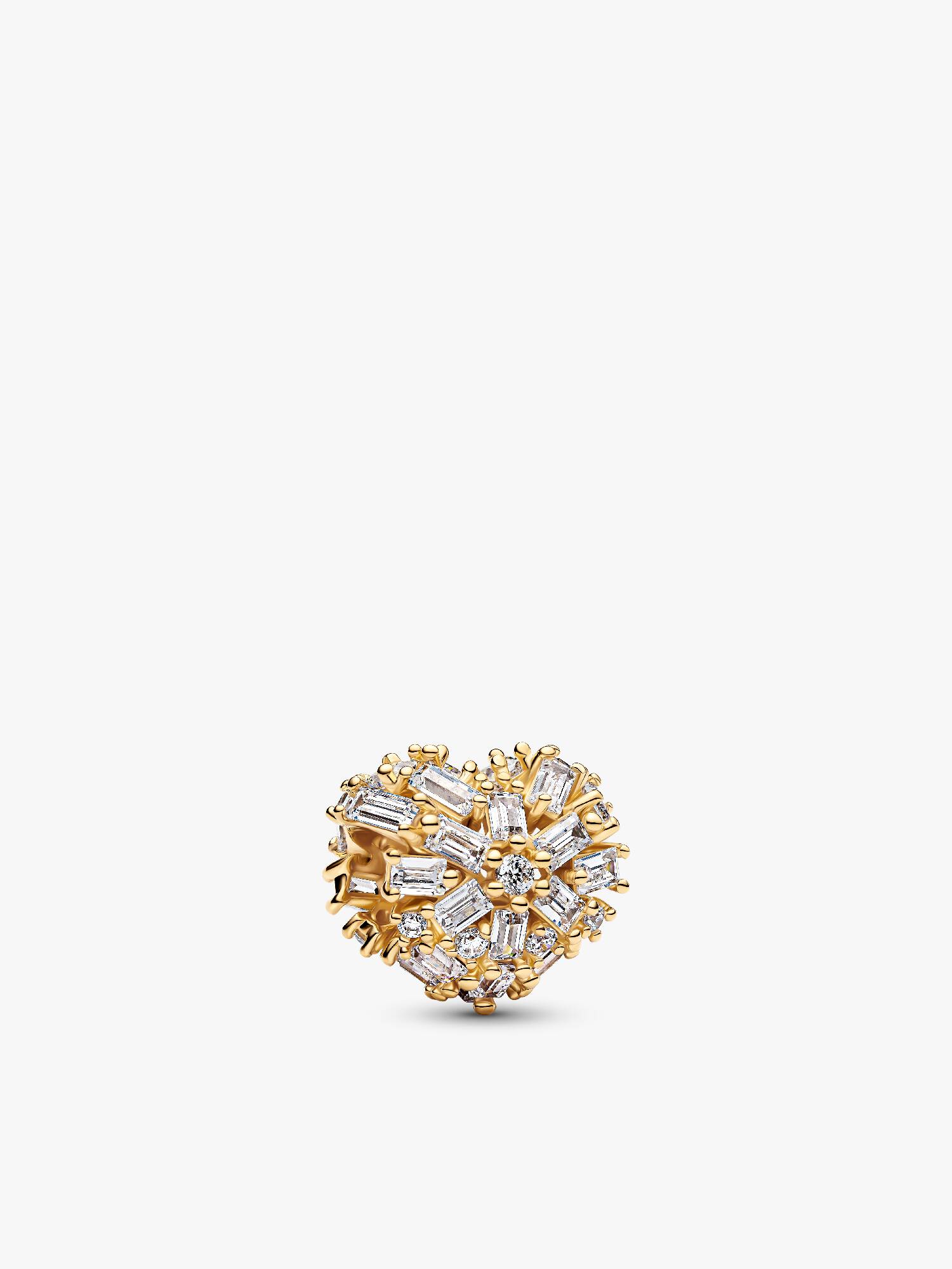 Charm de coração brilhante