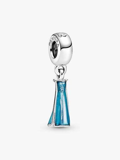 Disney Elsa dress silver dangle with blue enamel
