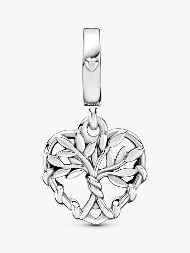 Charm pendente da árvore genealógica do coração