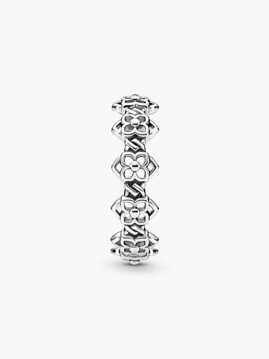 Rose flowers sterling silver ring