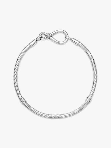 Pulseira Corrente Snake com Fecho Infinito Assimétrico