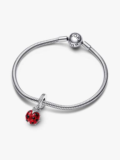 Charm pendente joaninha vermelha