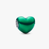 Charm de coração verde metalizado Charm de coração verde metalizado