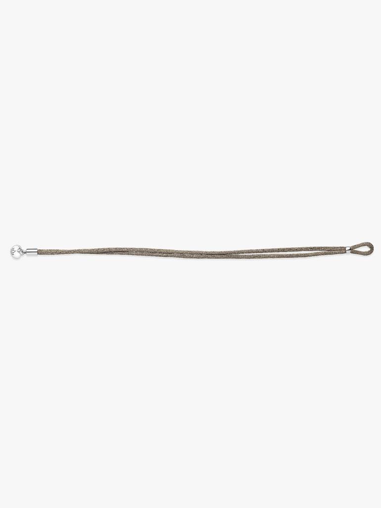 Pulseira Dupla de Tecido, Cinza Esverdeado