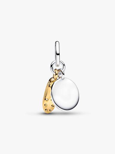 Charm Pendente Duplo Tênis e Bola de Futebol