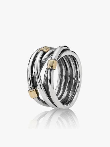 Silver ring, 14k