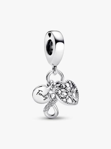 Charm pendente triplo família Infinito