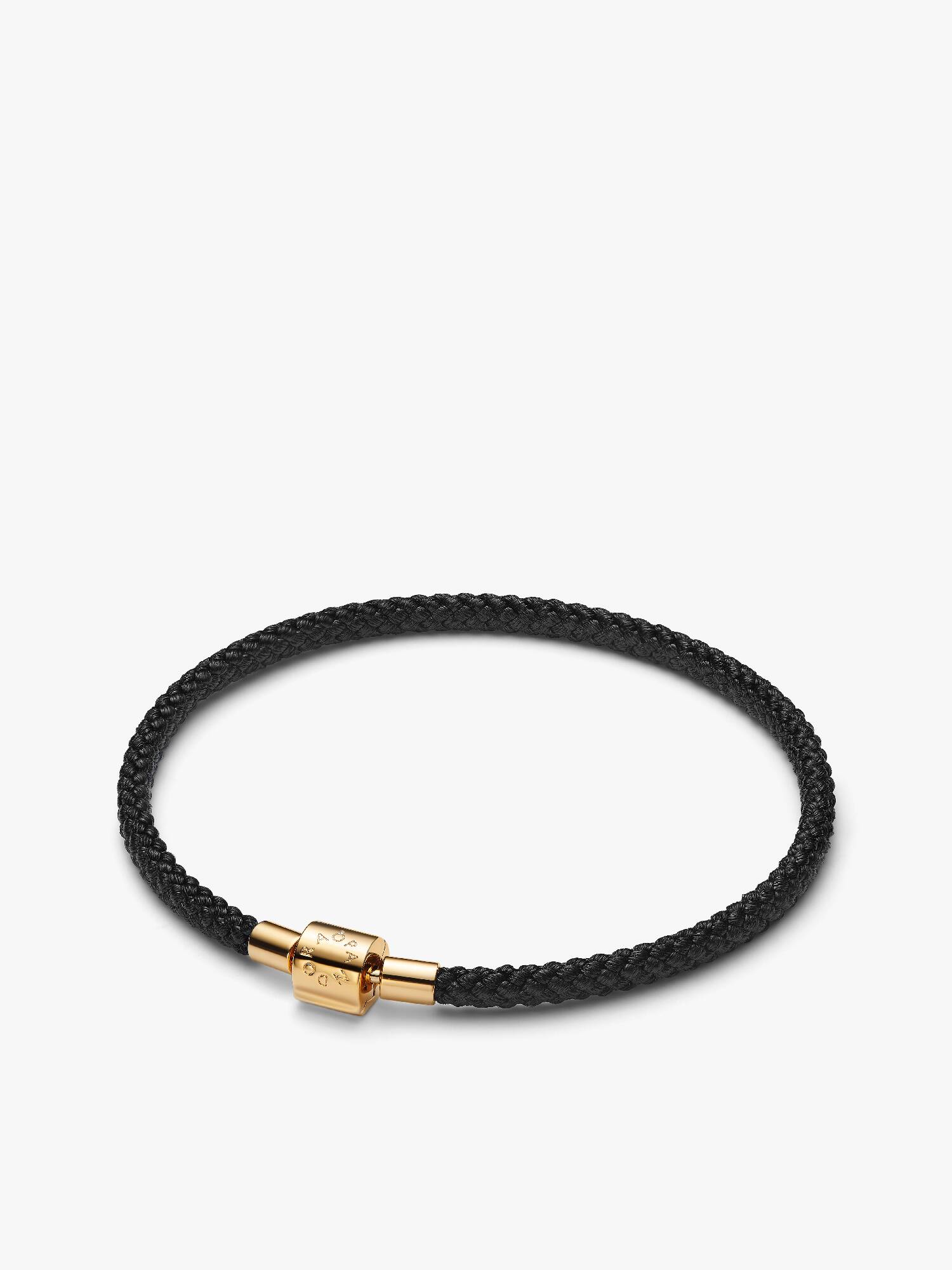 Braceletee de Cordãoón Preto Brilhante